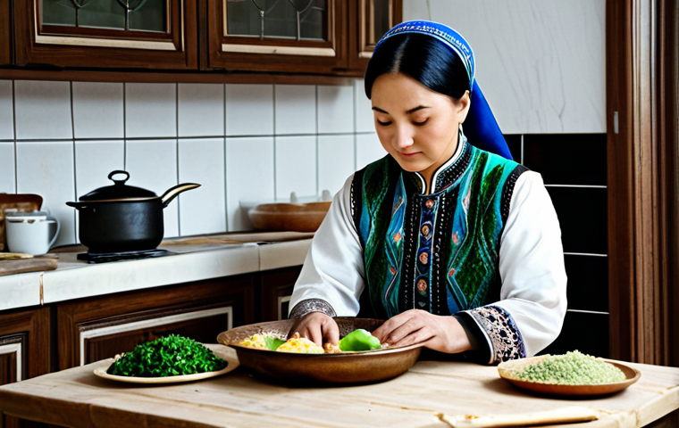 **
"A Kazakh woman in traditional clothing, fully clothed, preparing baursak in a modest kitchen setting, appropriate attire, safe for work, perfect anatomy, natural proportions, professional photography, high quality, family-friendly."
**